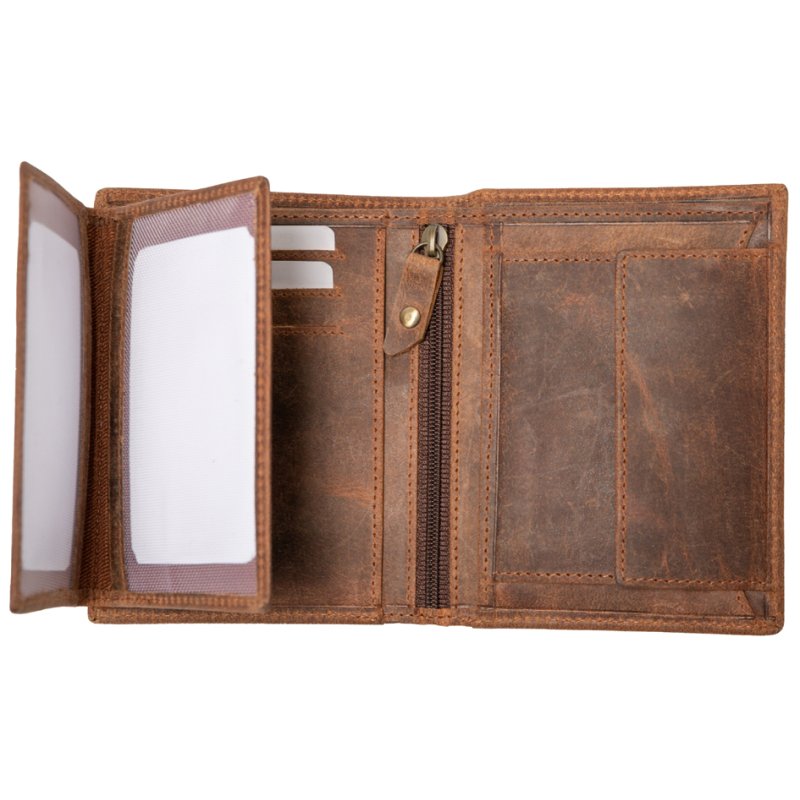 Alassio portemonnee staand formaat leer bruin