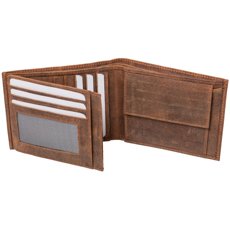 Alassio portemonnee dwarsformaat leer bruin