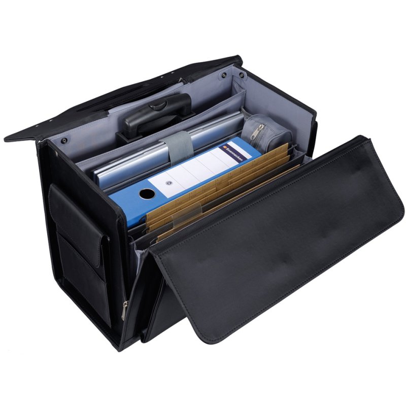 Alassio pilotenkoffertje 'ROCCA II' met telescoophandvat, microfiber, zwart