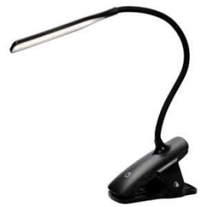 ALBA LED oplaadbare leeslamp LEDCLIP met flexibele arm, zwart
