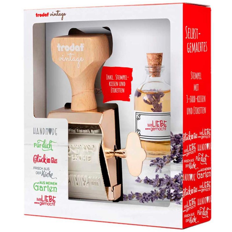 Vintage Stempelpakkette 'Zelfgemaakt'