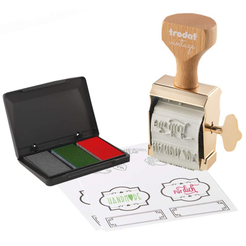 Vintage Stempelpakkette 'Zelfgemaakt'