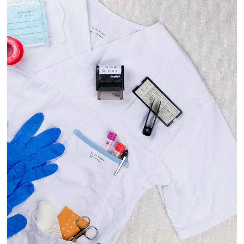 Textielstempelset '7 stuks stempels', zwart