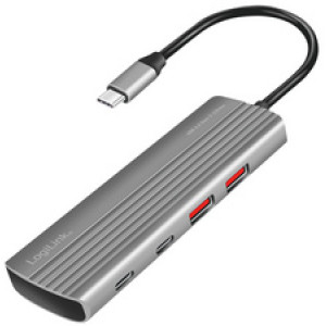 LogiLink USB 3.2 Ultra-Slim Hub 7-poorts, 2x USB-A, 5x USB-C