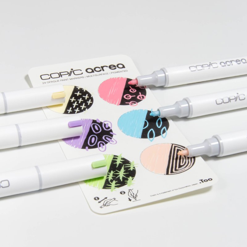 COPIC markers acrea Light set, 6 stuks, watervaste inkt, 0,8 mm rondpunt