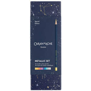 Caran d'Ache kleurpotloden Cosmic Blue, set van 10 stuks