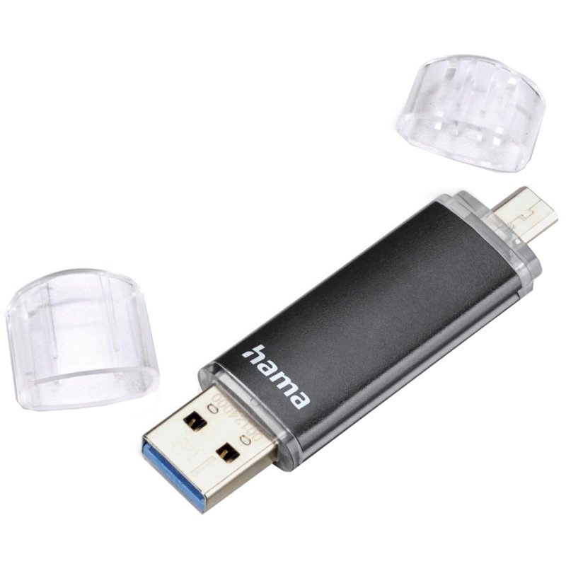 Hama USB 3.0 geheugenstick Laeta Twin 16GB zwart