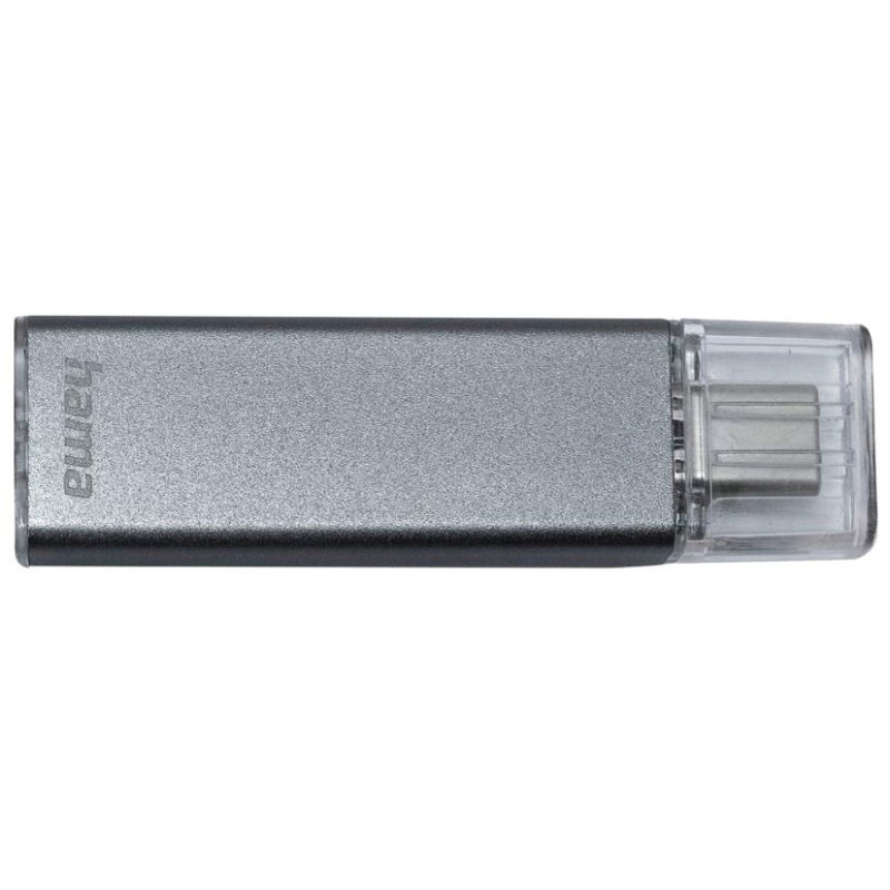 Hama USB-C stick 256GB antraciet aluminium behuizing