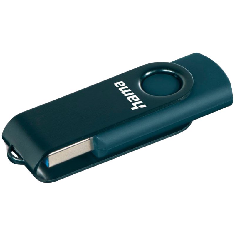 Hama USB 3.0 stick 'Rotate' 128 GB, petrolblauw