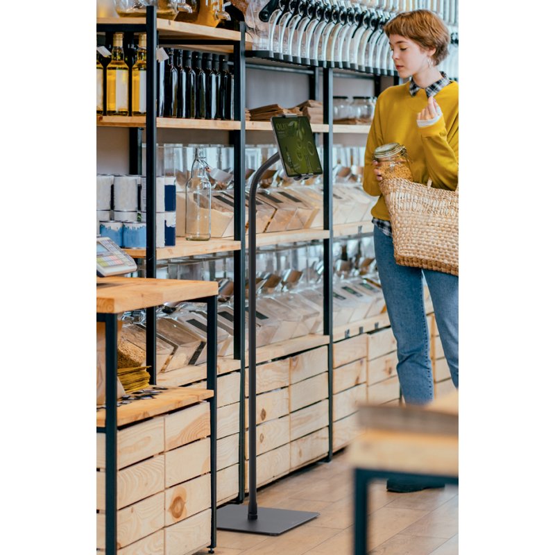 DURABLE vloerstandaard voor tablets 7-13 inch met zwenkarm, zwart