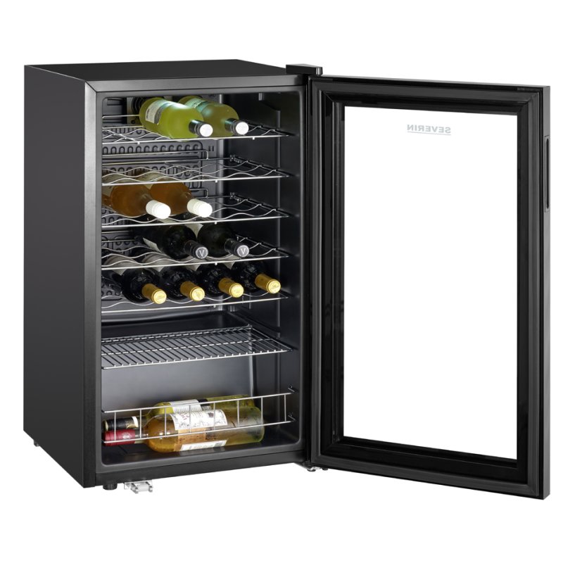 SEVERIN wijnkoelkast WKS 8908, 95 liter, 33 flessen, zwart