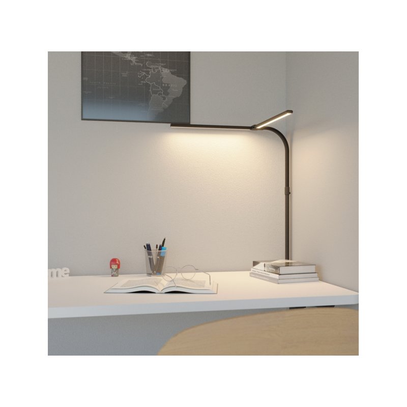 Hansa LED-bureaulamp Novano zwart met standvoet