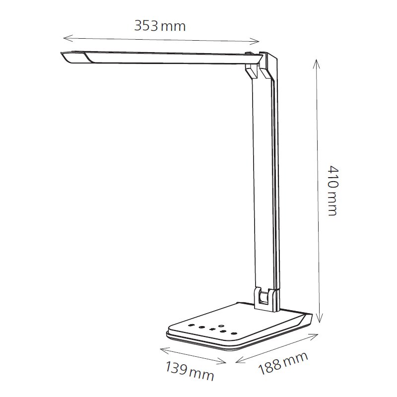 Hansa LED bureaulamp Lumina met voet, metallic grijs