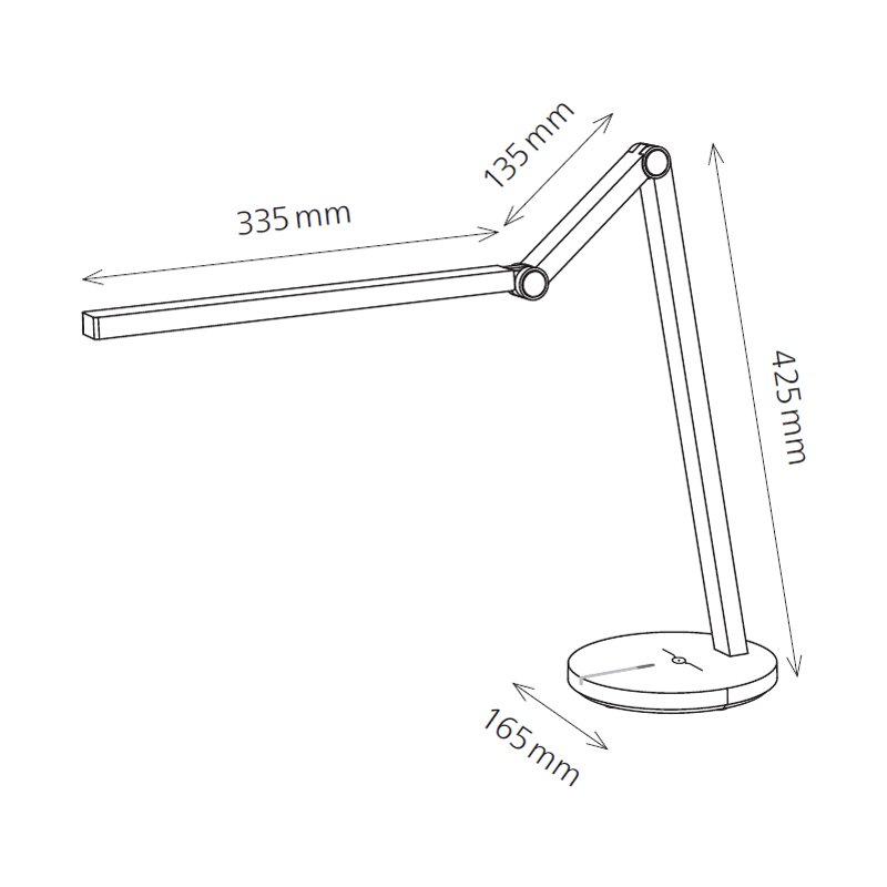 Hansa LED-bureaulamp Cascade met standvoet, wit