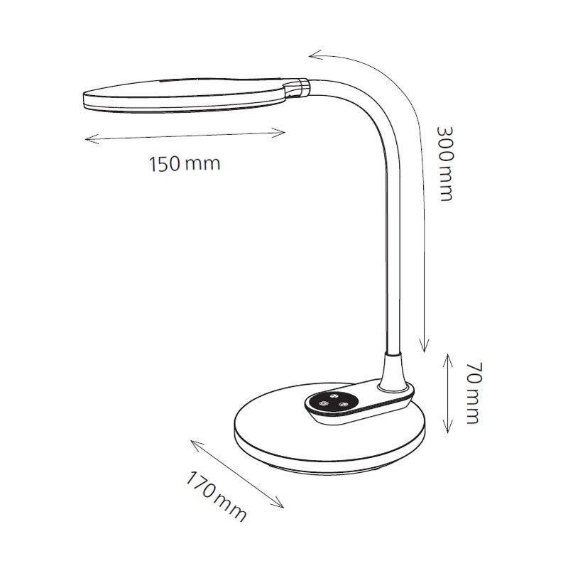 Hansa LED tafel-/wandlamp Horizon wit