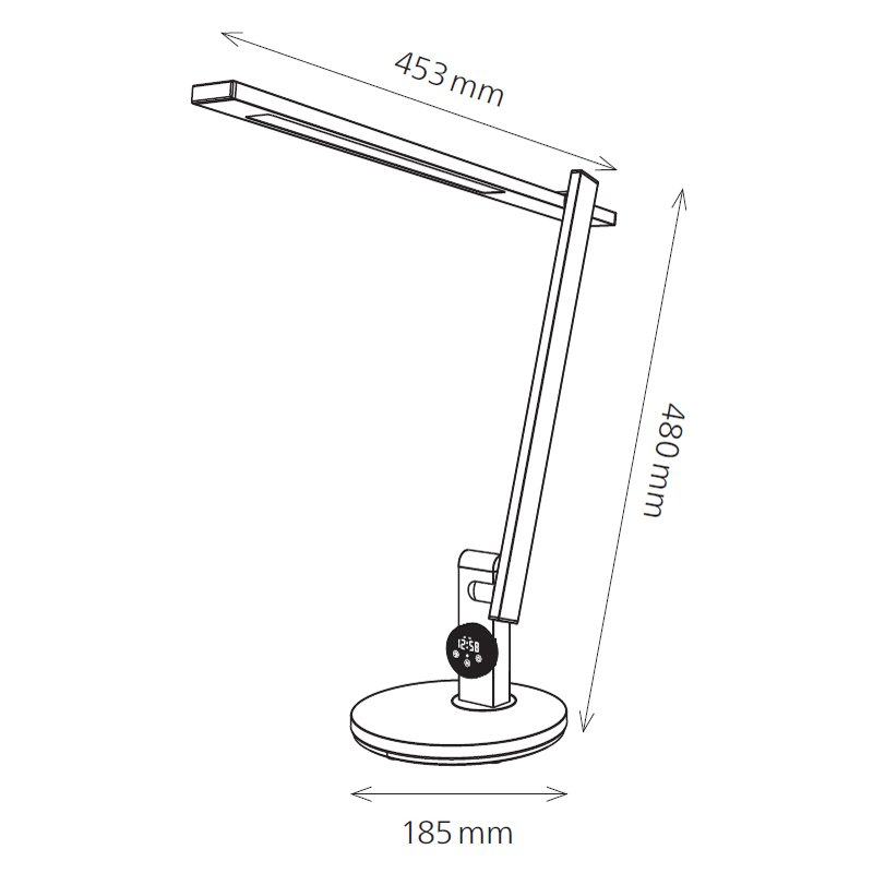 Hansa LED-bureaulamp Beam met standvoet, donkergrijs