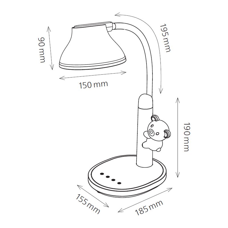Hansa LED-bureaulamp Twinkel met standaard, lichtblauw