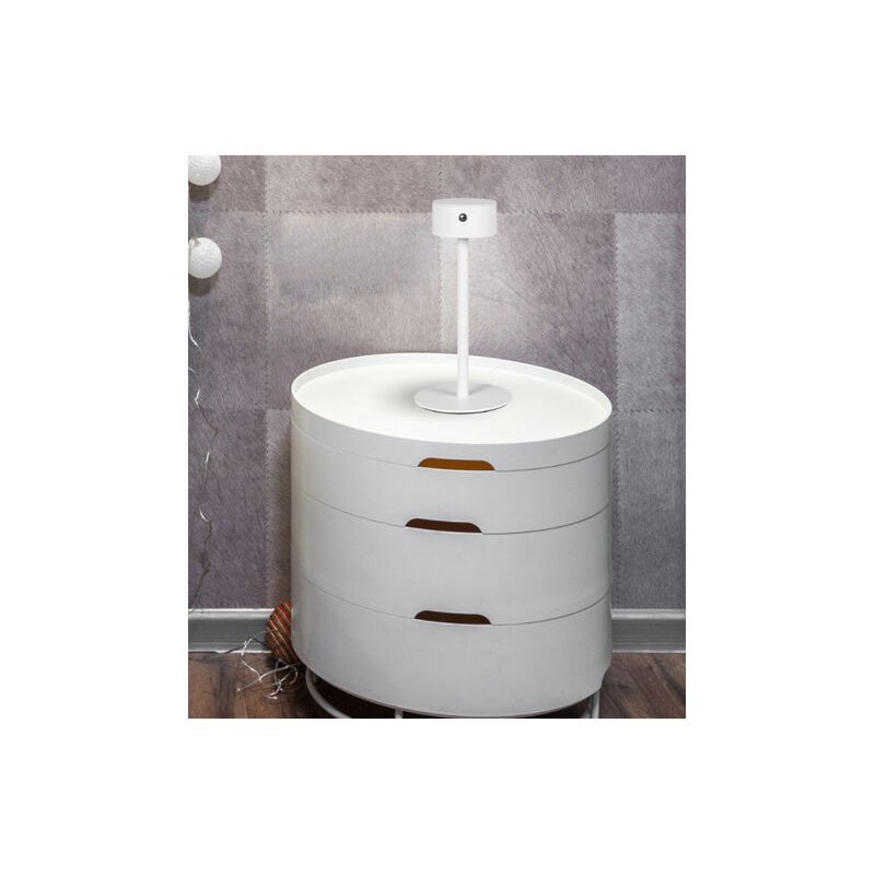 Hansa Akku LED-bureaulamp 'Flare ombre' met standvoet, wit