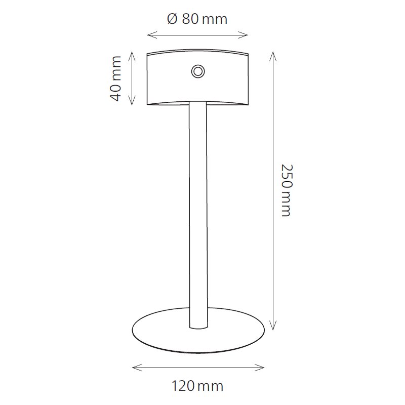 Hansa Akku LED-bureaulamp 'Flare ombre' met standvoet, wit