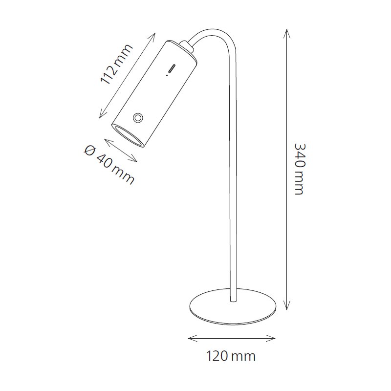 Hansa Oplaadbare LED Bureaulamp Flare Spot Wit