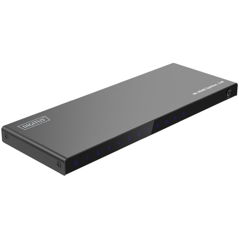 DIGITUS 4K HDMI Splitter 1x8, 4K/60Hz HDCP 2.2, zwart
