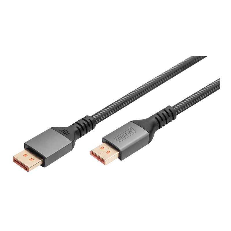 DIGITUS DisplayPort kabel 16K 2.1, 1 meter, zwart