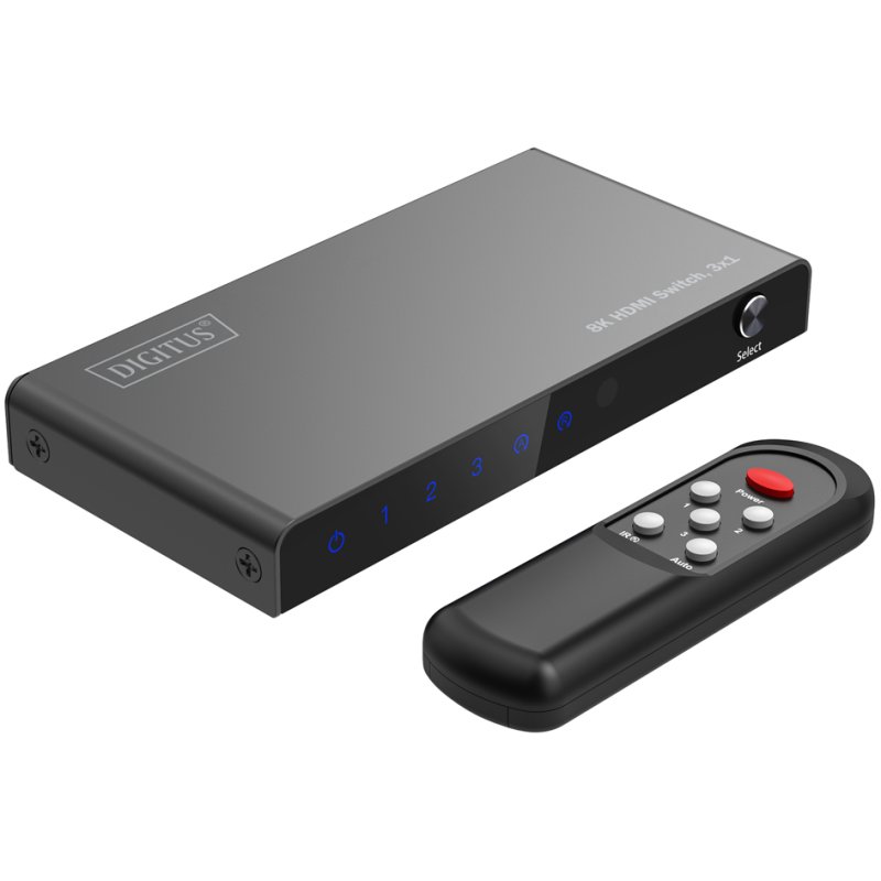 DIGITUS 8K HDMI Switch 3x1, zwart