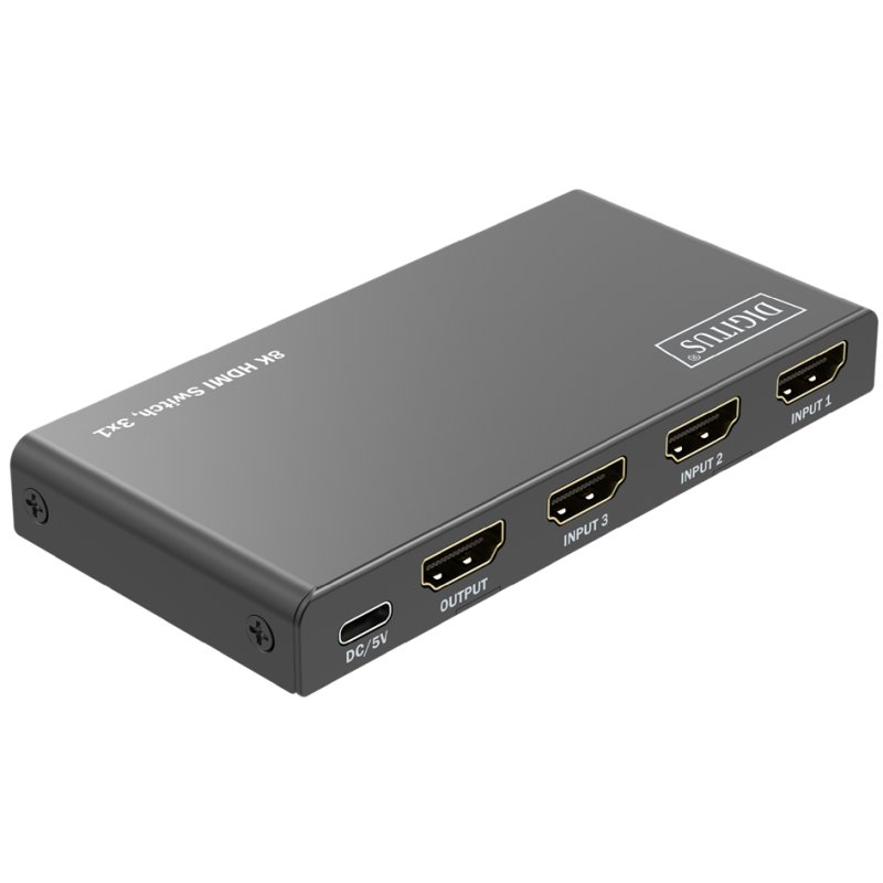 DIGITUS 8K HDMI Switch 3x1, zwart