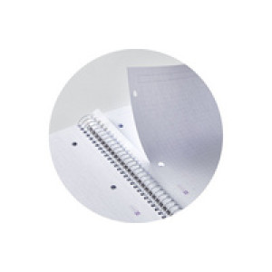 MIQUELRIUS collegebook A4 geruit, 80 vel, sand kleuraccent, 4-gaats perforatie