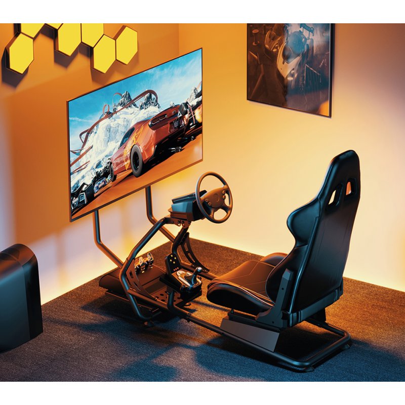 LogiLink Racing-Simu cockpit, 32-50 inch schermen, zwart/rood