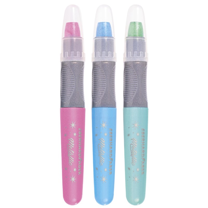 EBERHARD FABER Haarkrijtset Metallic, 3 stuks
