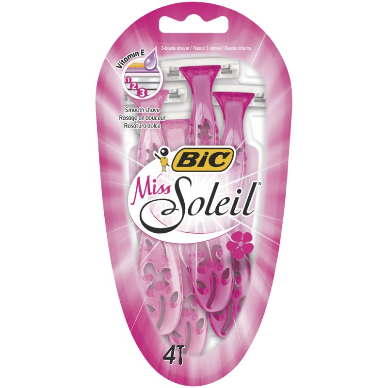 BIC Wegwerpmesjesscheerapparaat Miss Soleil voor dames, verpakking van 4