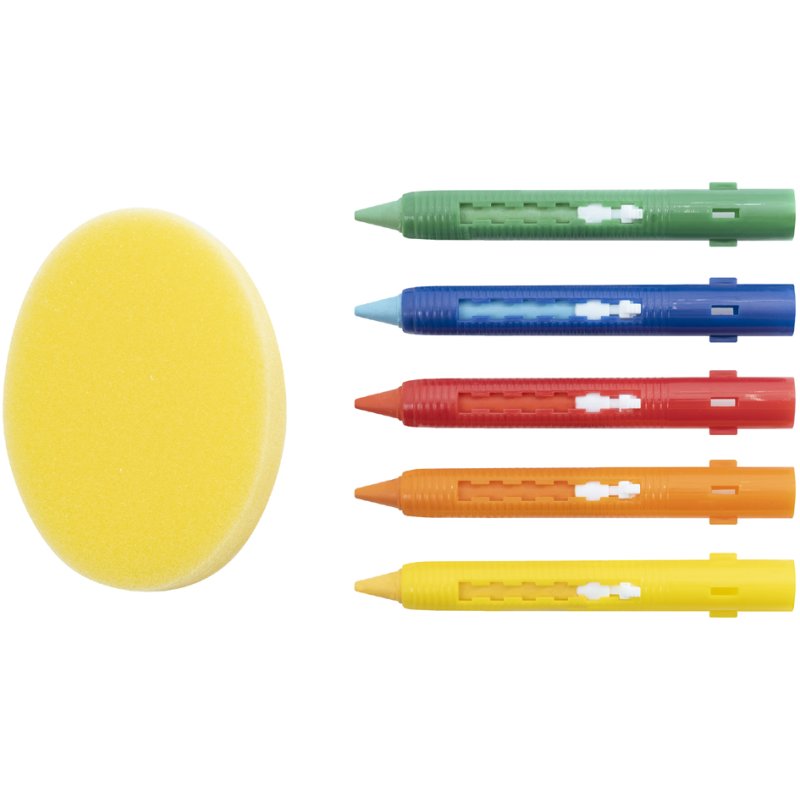 EBERHARD FABER badkrijt Mini Kids, 5 stuks met sponsje