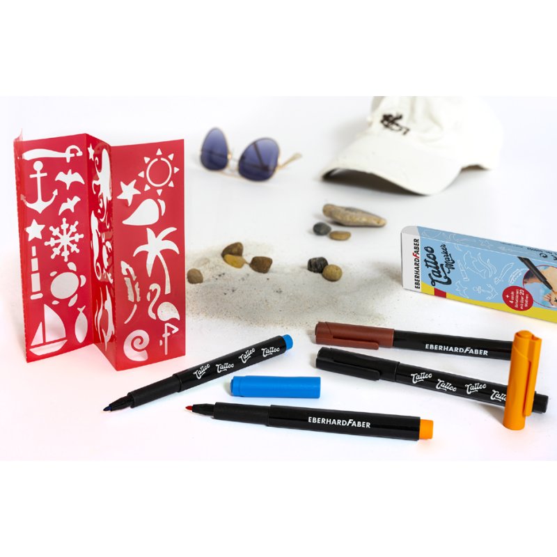 EBERHARD FABER Tattoostiften Set Beach, 4 stuks