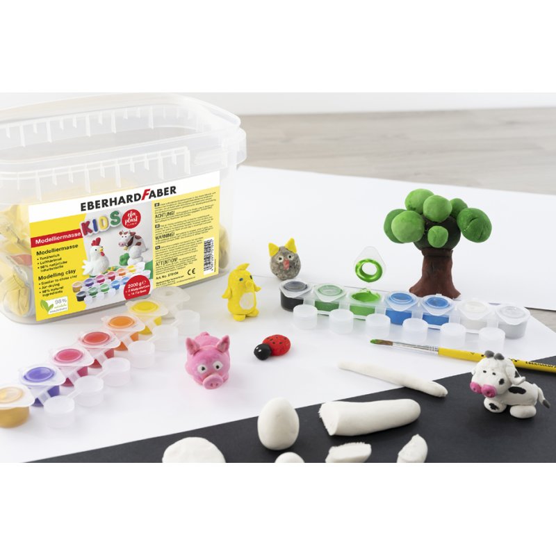 EBERHARD FABER Boetseerklei Set met Schoolverf voor Kinderen