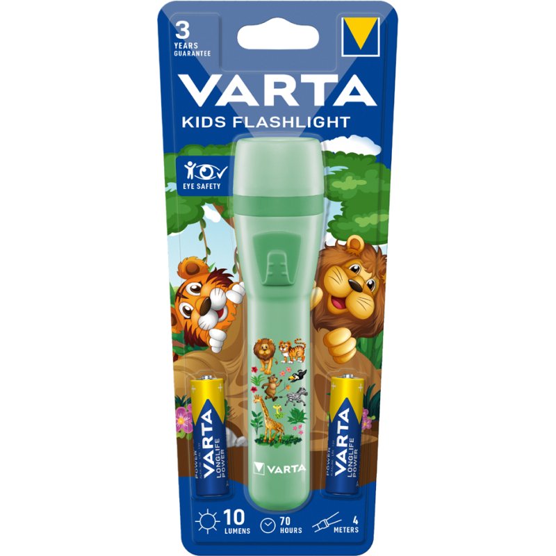 VARTA zaklamp voor kinderen jungle design groen