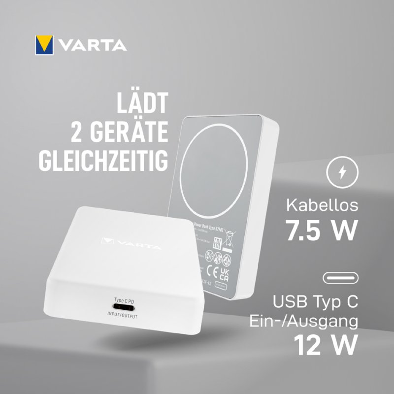 VARTA Powerbank MAG Pro Wireless 5.000 mAh