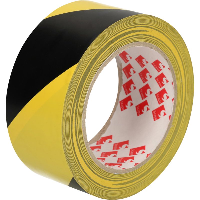 RAADHUIS Markeringstape, 50 mm x 33 m, zwart/geel