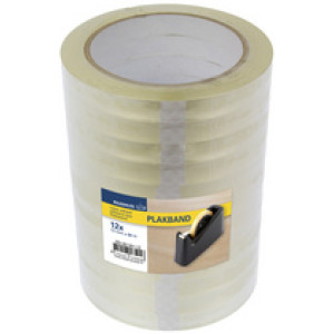 RAADHUIS Plakband, 12 mm x 66 m, PP, transparant