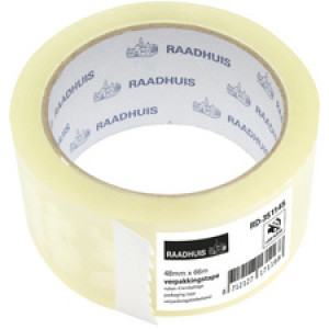 RAADHUIS Verpakkingstape, 48 mm x 66 m, PP, bruin