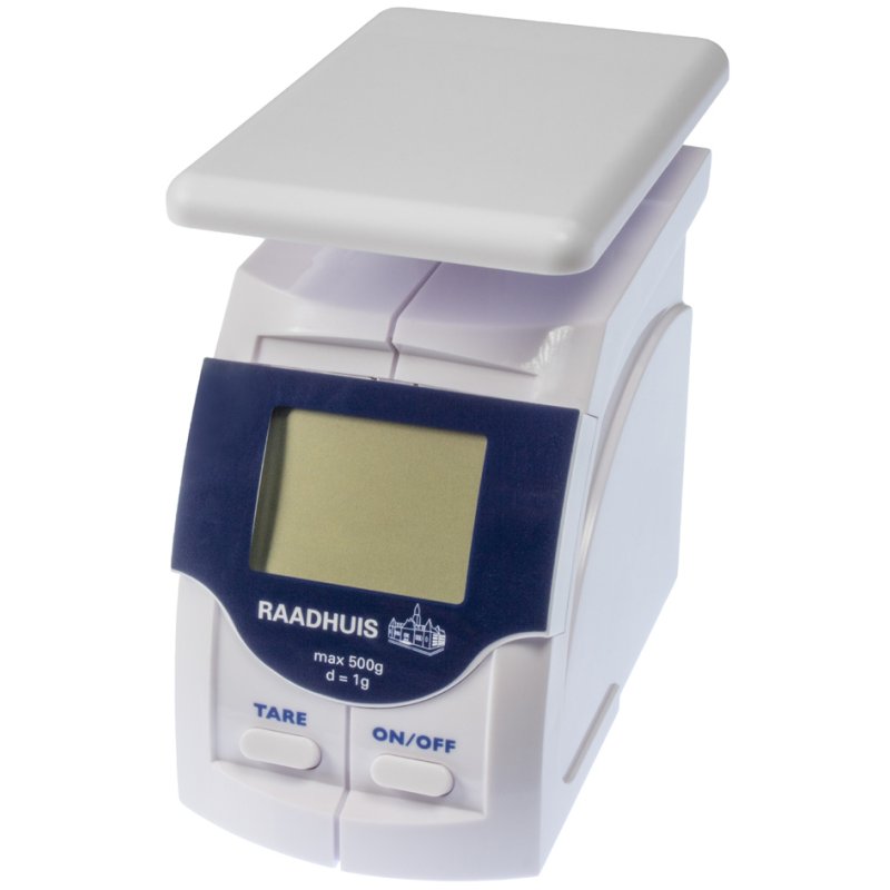 RAADHUIS Digitale brievenweegschaal, weegvermogen 500 g, wit/blauw