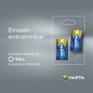 VARTA Alkaline Batterij Longlife Power, Mono (D), 2 stuks