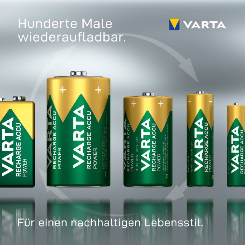 VARTA NiMH oplaadbare batterij 'RECHARGE ACCU Power', Mono (D), 3000 mAh