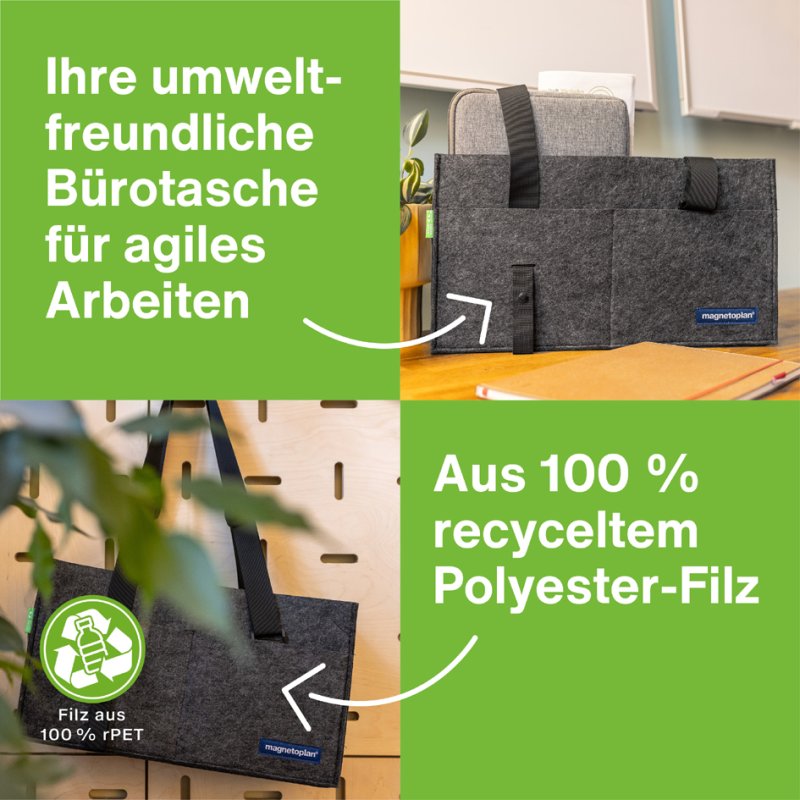 magnetoplan Vilttas voor Flex Werkplek, antraciet