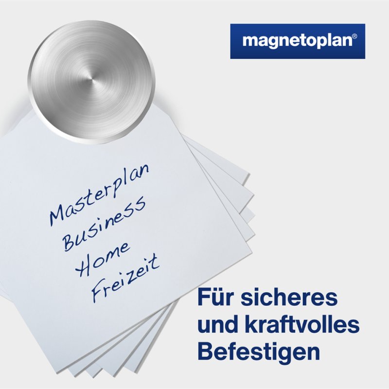 magnetoplan Discofix sterke neodymium magneten, zilver, 30 mm