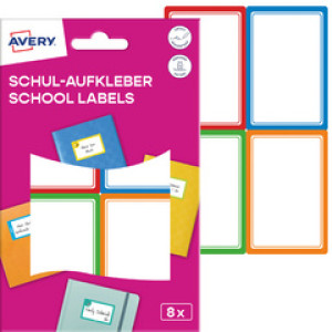 AVERY Boeketiketten, papier, 48 x 70 mm, gekleurde randen