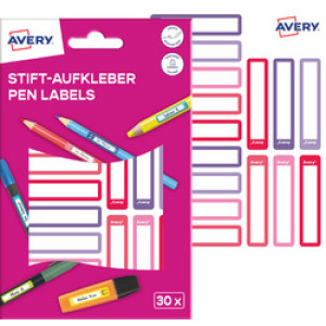 AVERY Stiftetiketten, papier, 10 x 50 mm, gekleurde kaders