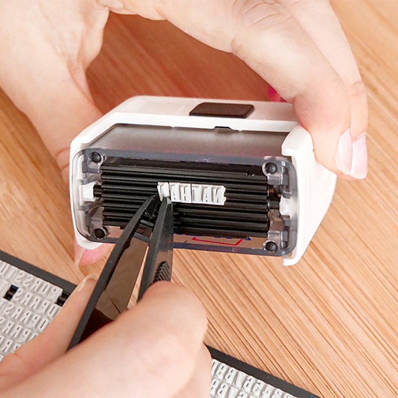 AVERY Textielstempel set, 3-regelig, wit