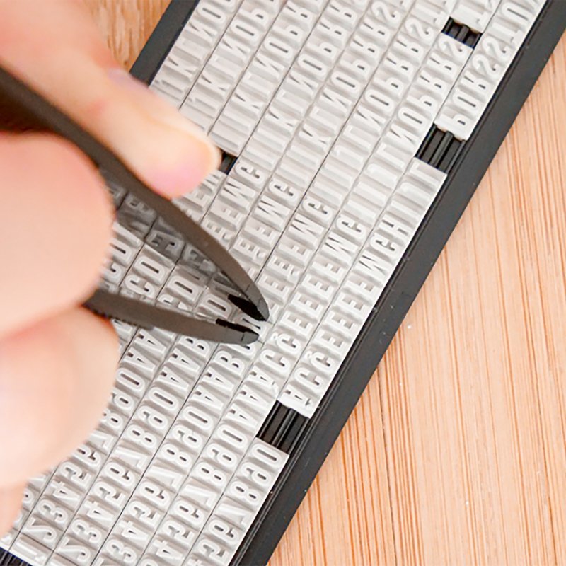 AVERY Textielstempel set, 3-regelig, wit