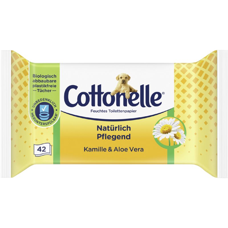Cottonelle Vochtig Toiletpapier met Kamille & Aloë Vera